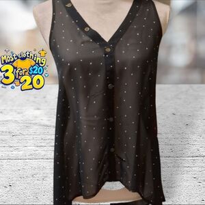Decree sheer sleeveless top size S